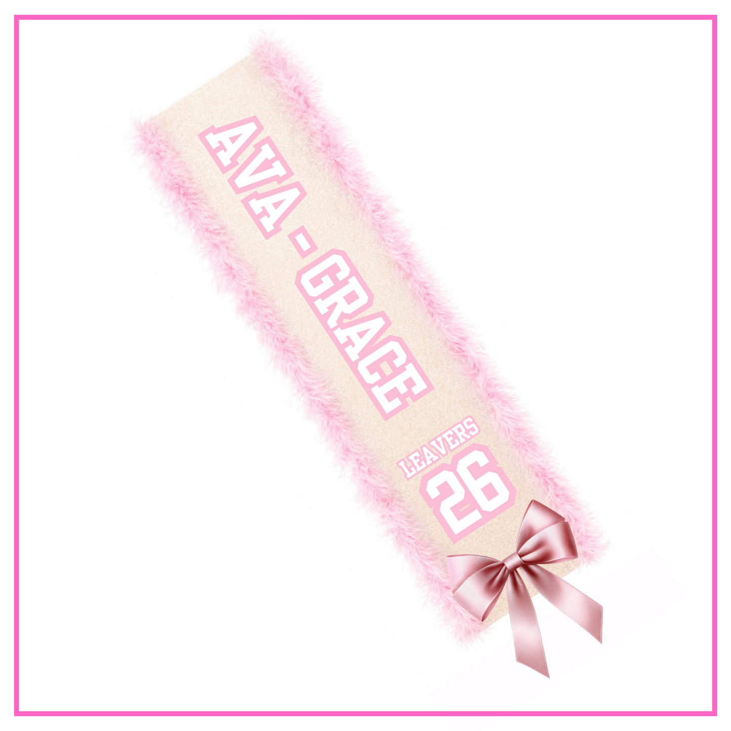 LED Light Up Personalised School Leavers Sash - Cheerleader