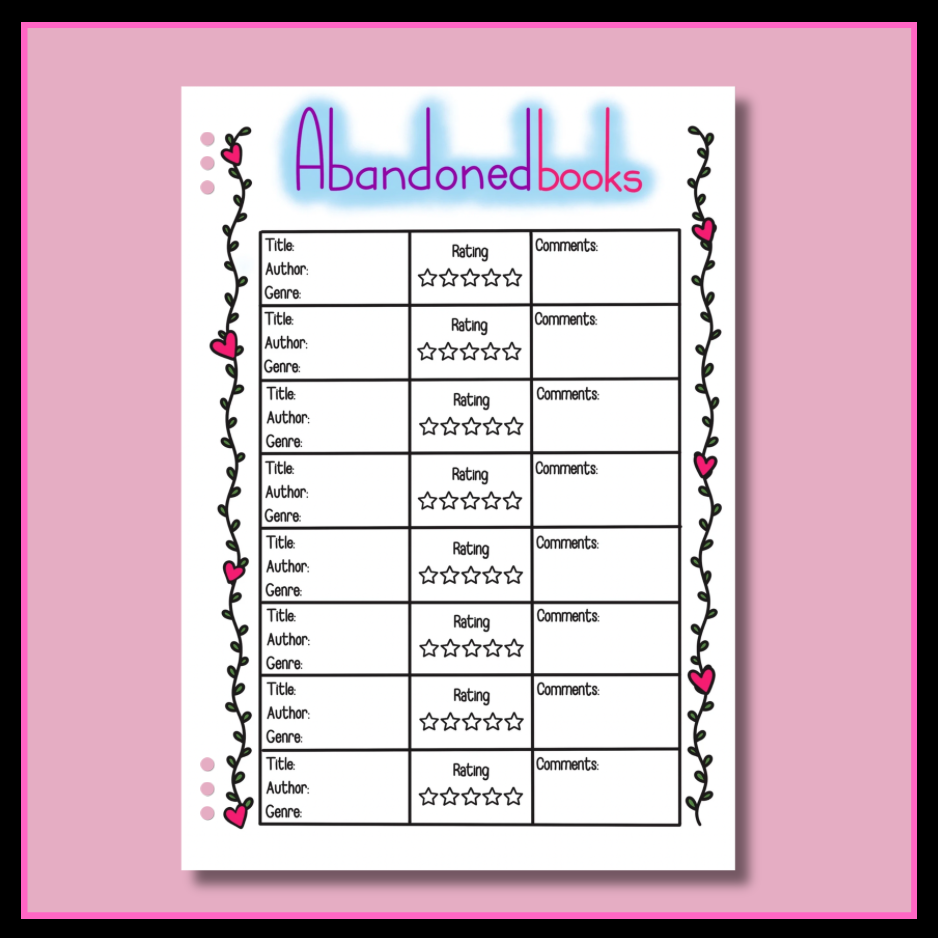 Books & Reading Journal Page Set - Full Bundle