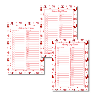 My Everlasting Christmas Planner & Page Insert Bundle 2026 - A4 - Red & Silver Diamond Pen Set