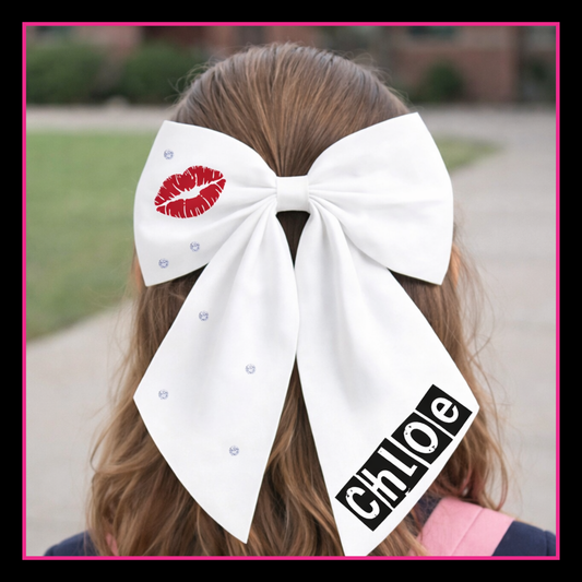 Personalised School Leavers Hair Bow Clip - Burn Girls