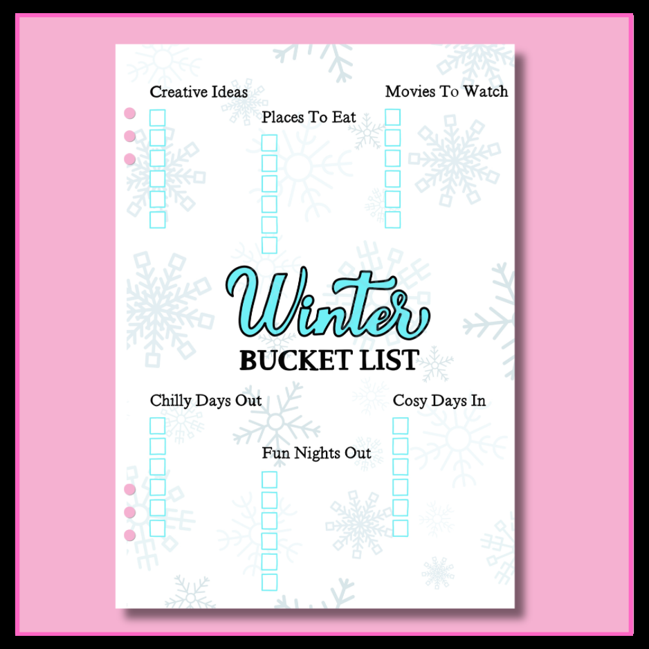 Winter Bucket List - Single Page