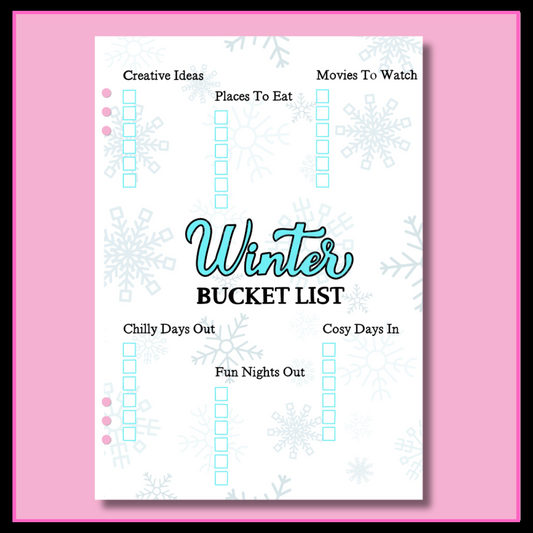 Winter Bucket List - Single Page