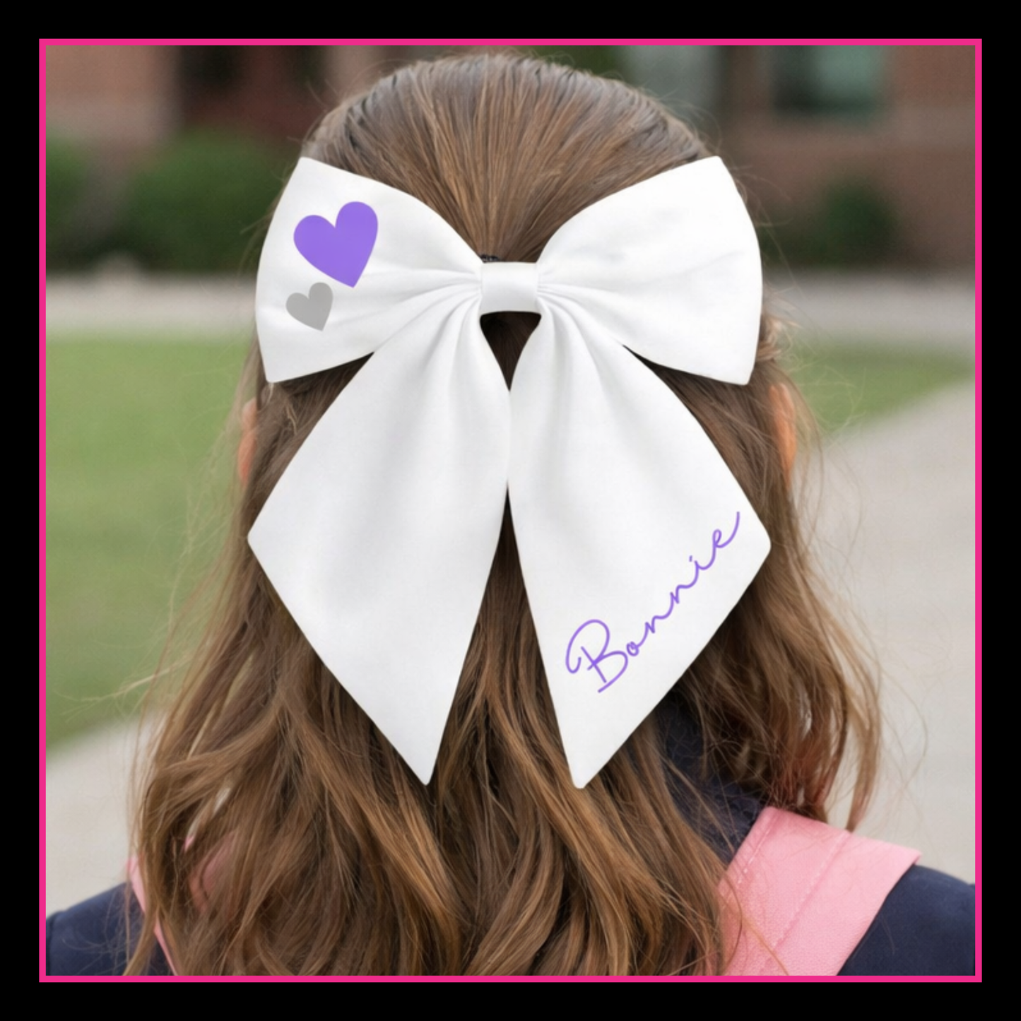 Personalised School Leavers Hair Bow Clip - Cutie Bows