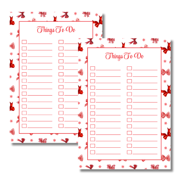 My Everlasting Christmas Planner & Page Insert Bundle 2026 - A4 - Red & Silver Diamond Pen Set