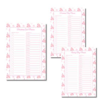 My Everlasting Christmas Planner & Page Insert Bundle 2026 - A4 - Pink & Silver Diamond Pen Set
