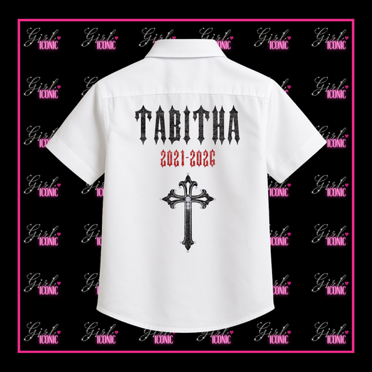 Personalised School Leavers Shirt - Gorgeous Gothic