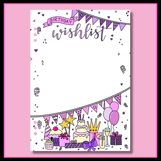 Birthday Wishlist - Single Page