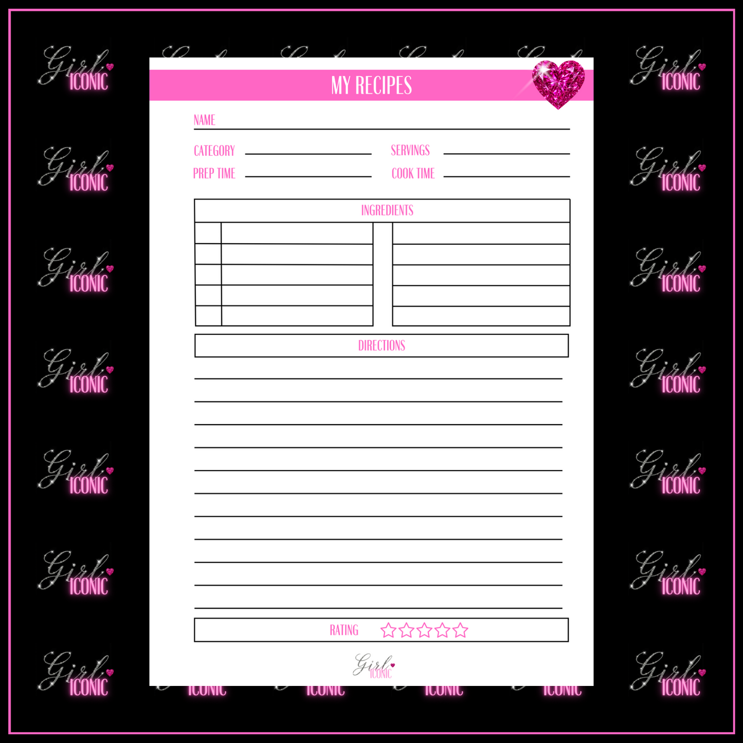 Food & Meal Planning Page Set - DIGITAL DOWNLOAD