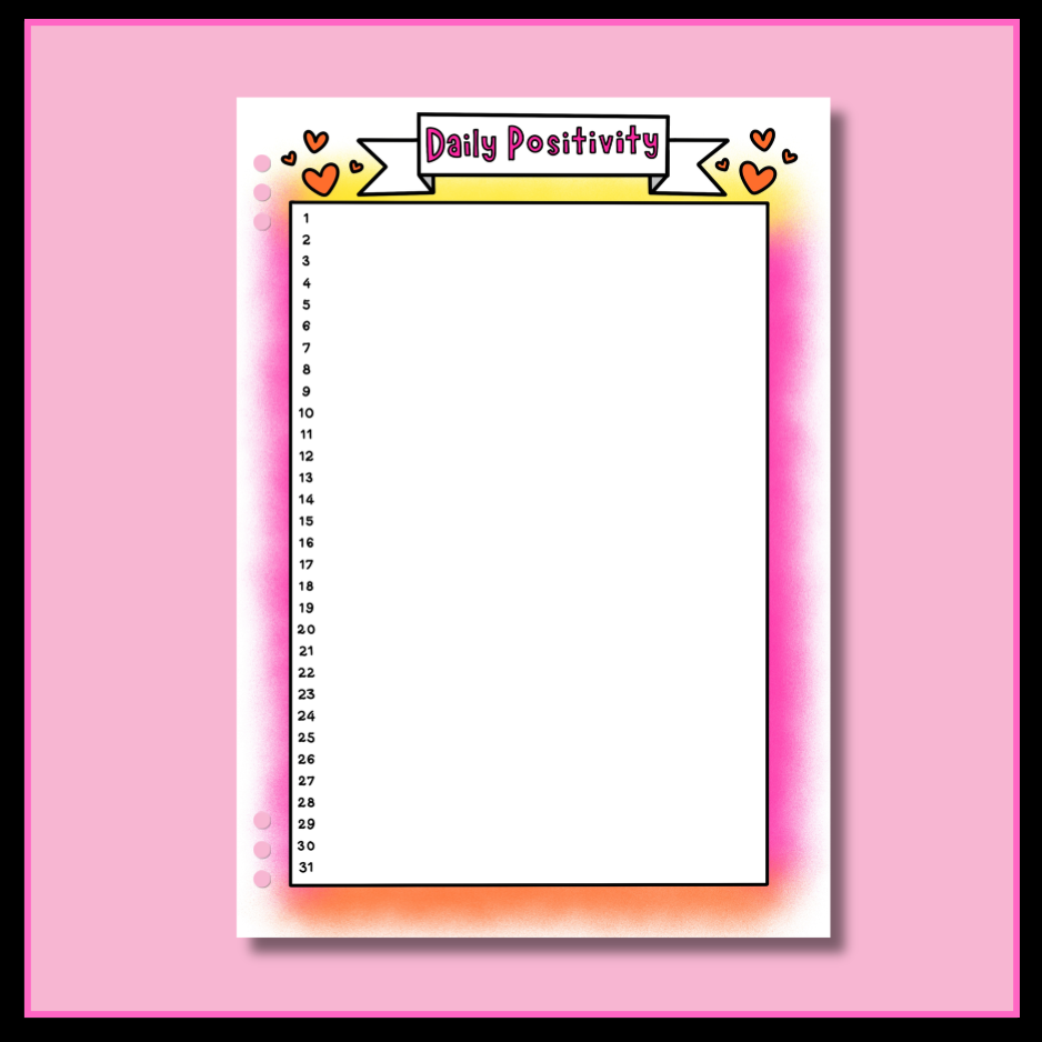 Pre-filled Health Challenge  - Triple Page Set