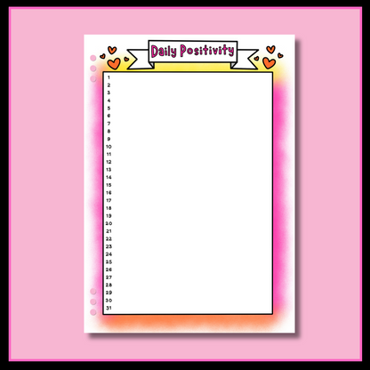 Pre-filled Health Challenge  - Triple Page Set