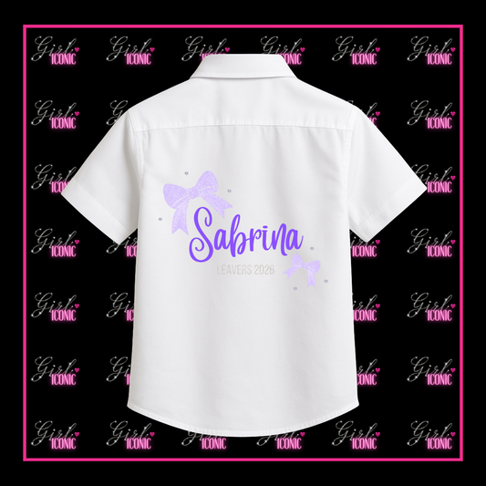 Personalised School Leavers Shirt - Bow Bliss