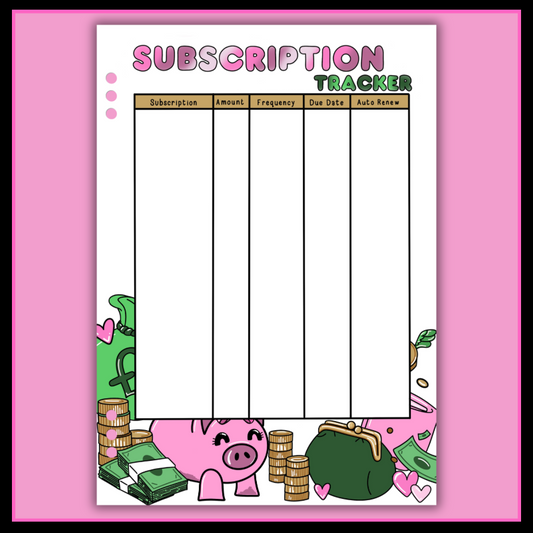 Subscription Tracker - Single Page