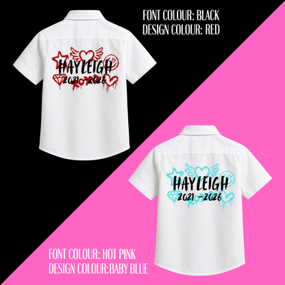 Personalised School Leavers Shirt - Rebel Rock