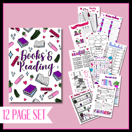 Books & Reading Journal Page Set - Full Bundle