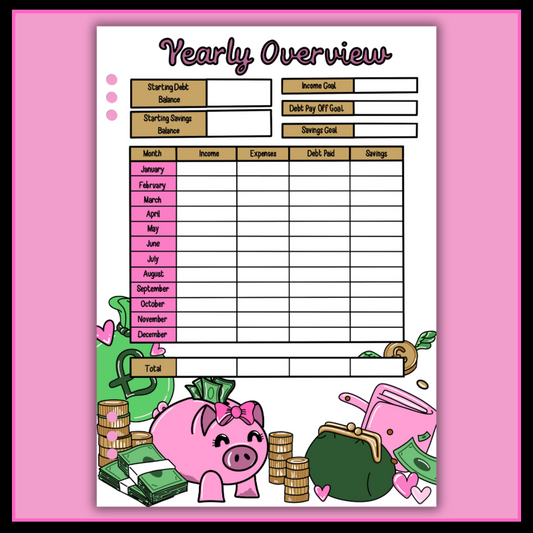 Yearly Overview - Single Page