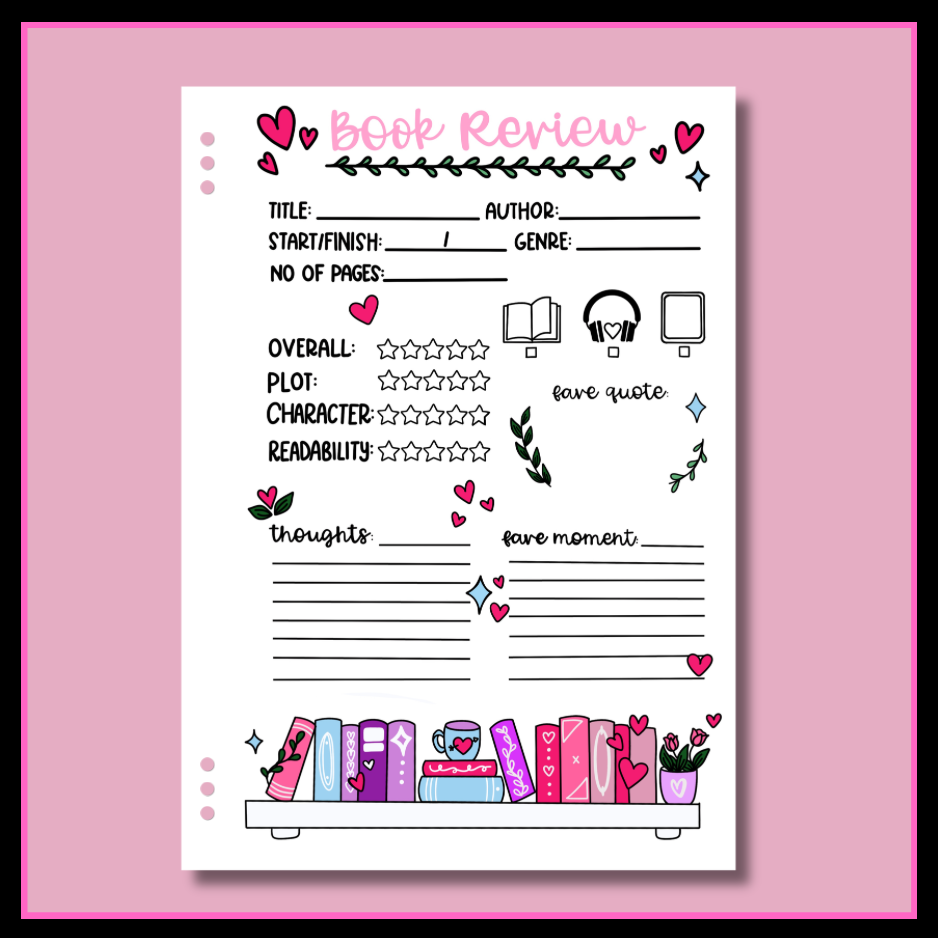 Books & Reading Journal Page Set - Full Bundle