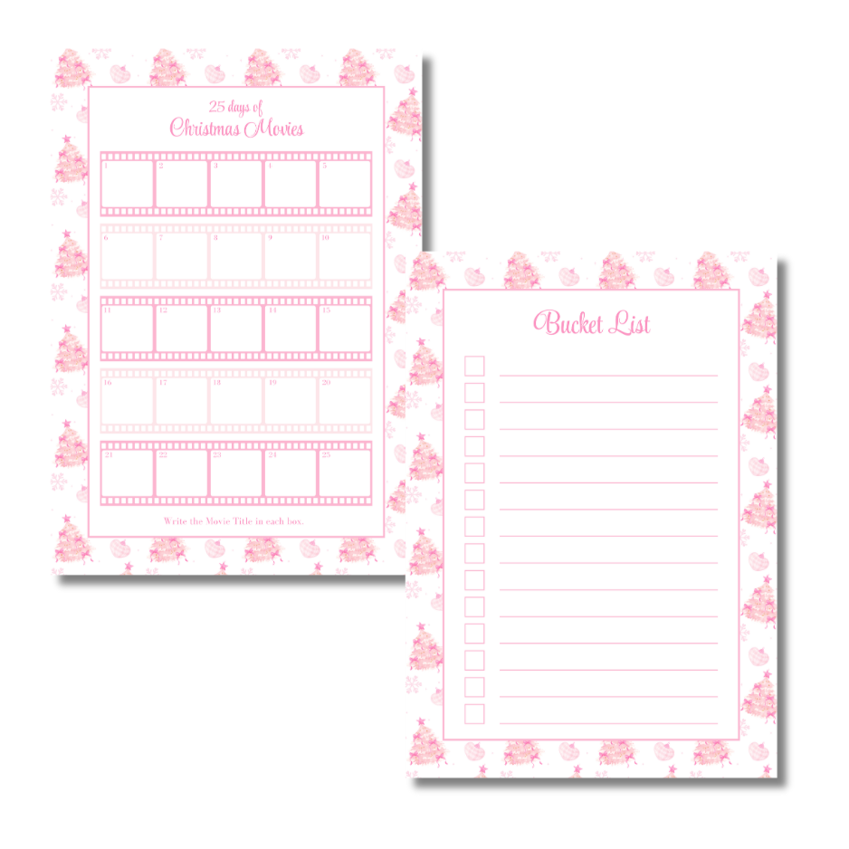 My Everlasting Christmas Planner & Page Insert Bundle 2026 - A4 - Pink & Silver Diamond Pen Set