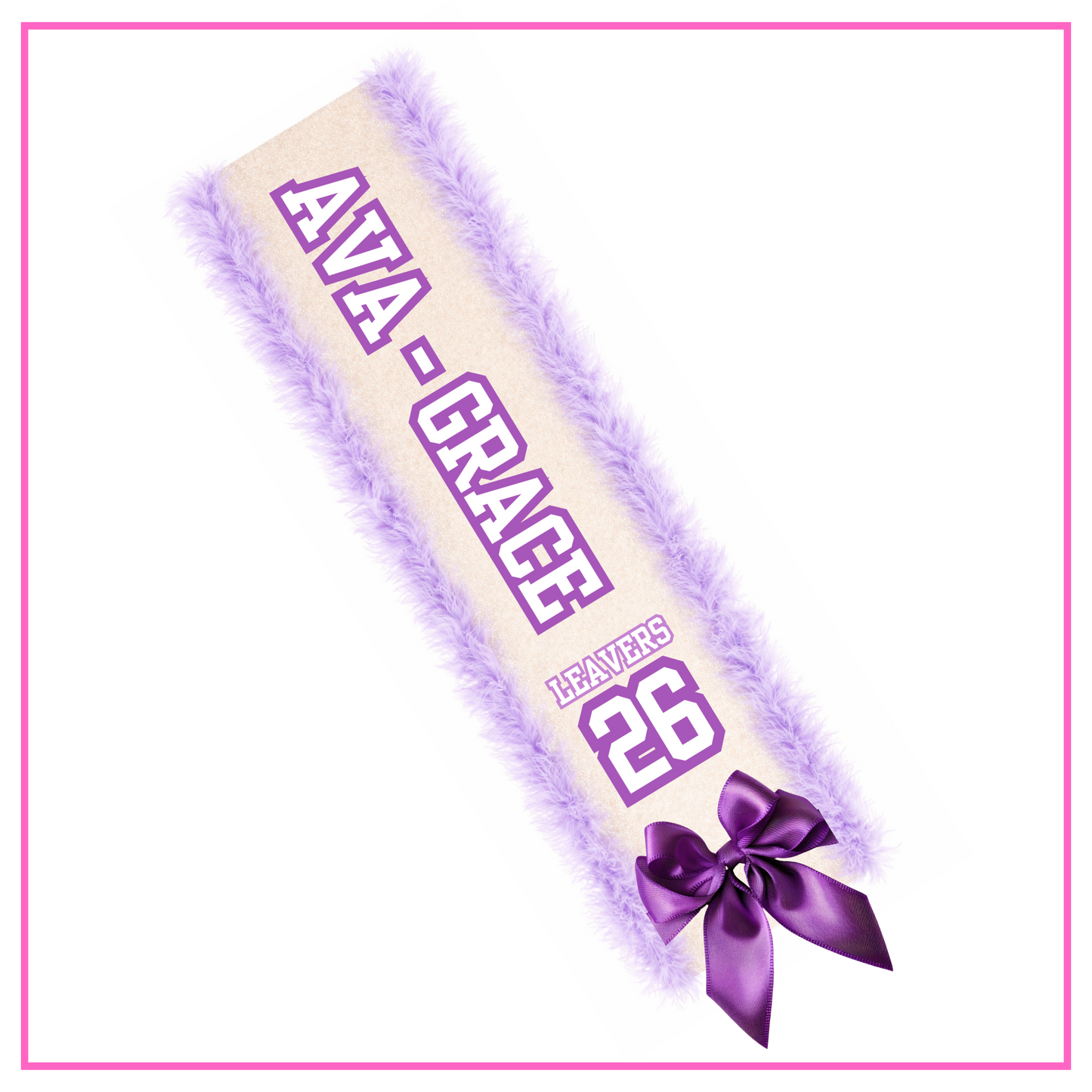 LED Light Up Personalised School Leavers Sash - Cheerleader