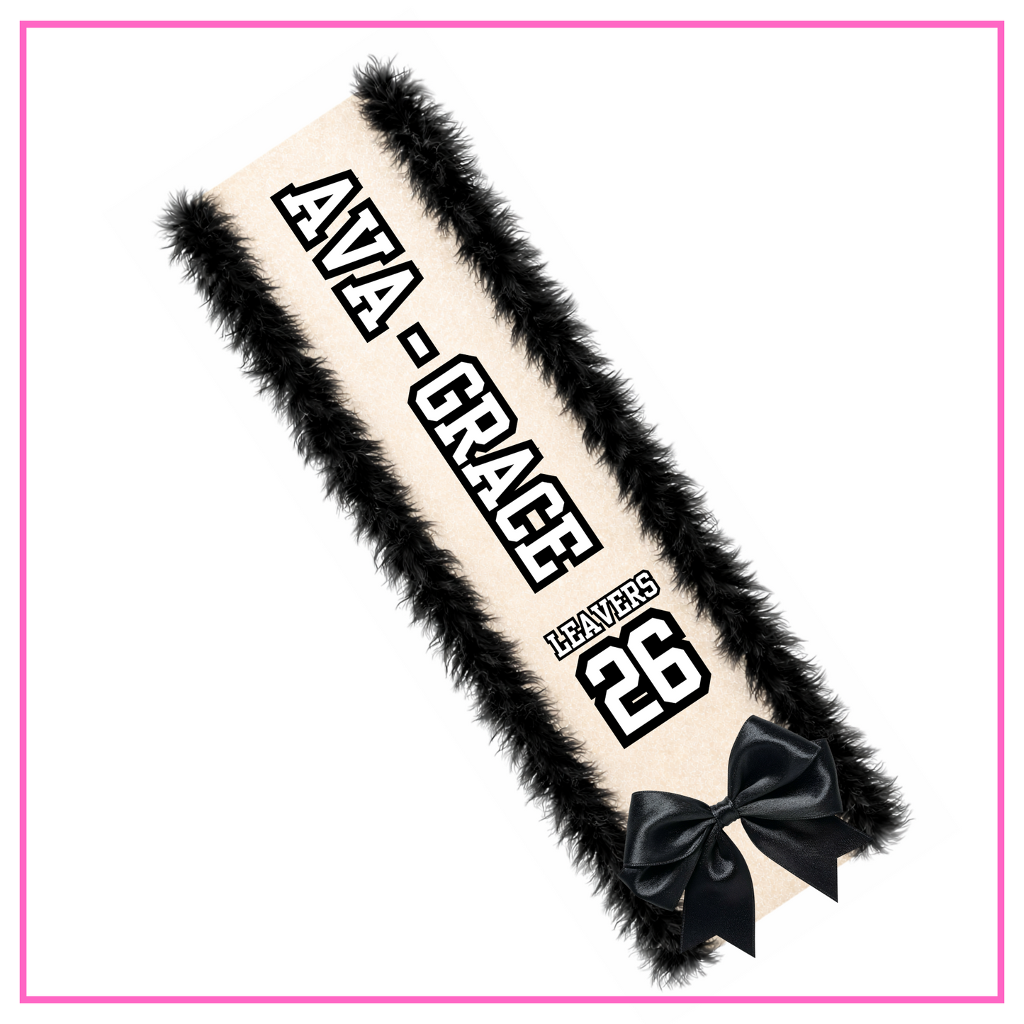 LED Light Up Personalised School Leavers Sash - Cheerleader