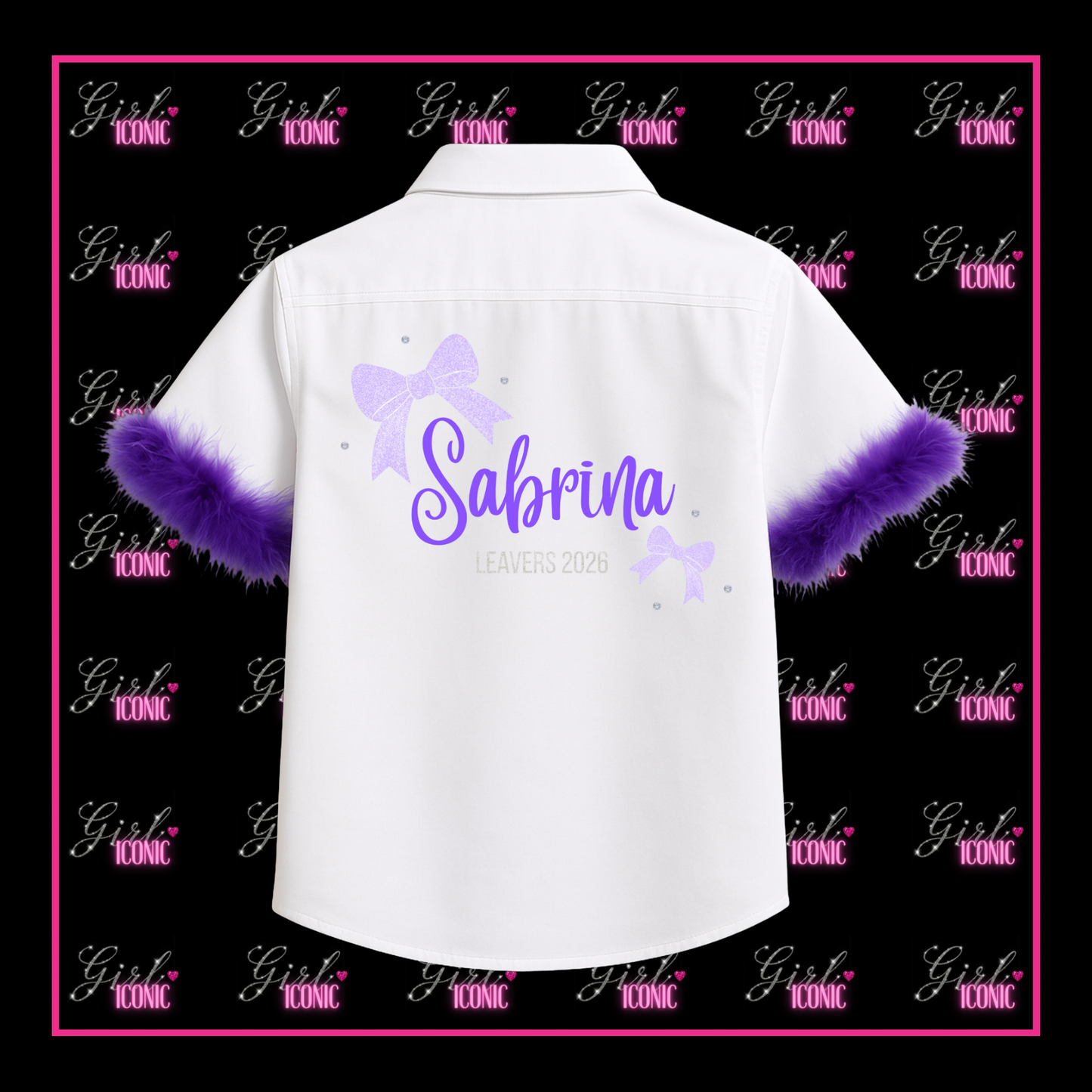 Personalised School Leavers Shirt - Bow Bliss