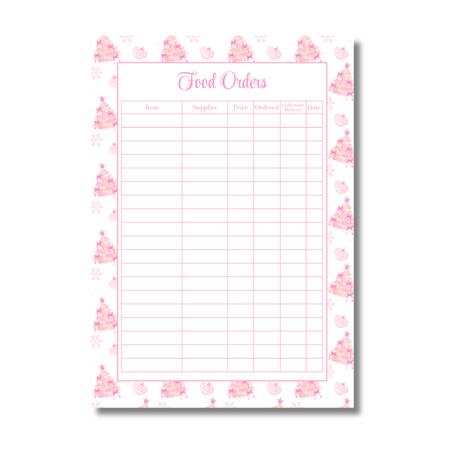 My Everlasting Christmas Planner & Page Insert Bundle 2026 - A4 - Pink & Silver Diamond Pen Set