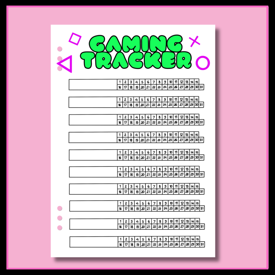 Gaming Tracker - Single Page