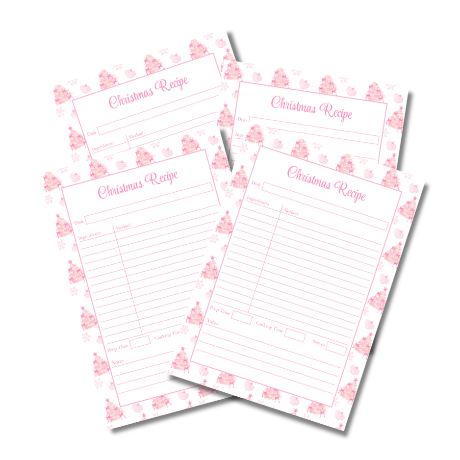 My Everlasting Christmas Planner & Page Insert Bundle 2026 - A4 - Pink & Silver Diamond Pen Set