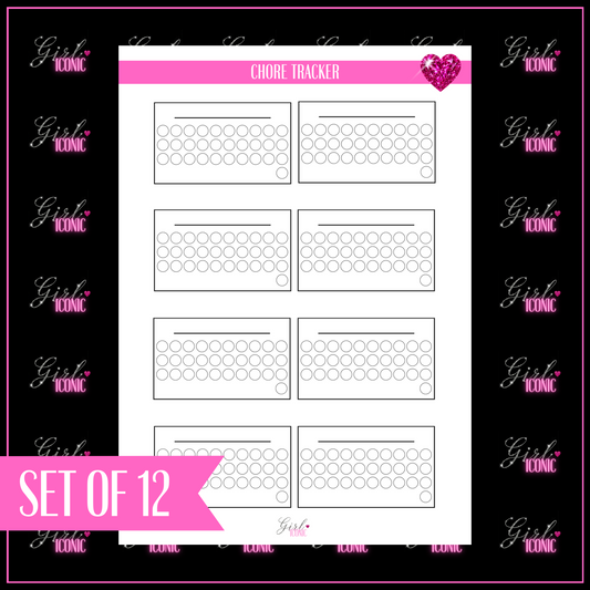 Chore Tracker - Set of 12 Pages