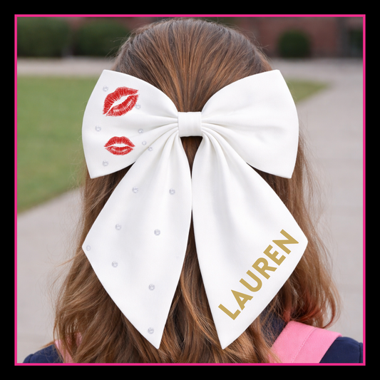 Personalised School Leavers Hair Bow Clip - Fashion Girly
