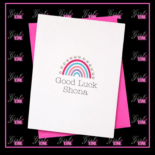 Sparkle Rainbow School Leavers Card