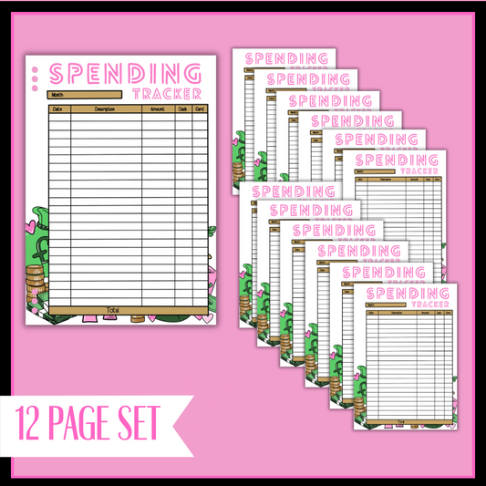 Spending Tracker Bundle - 12 Page Set