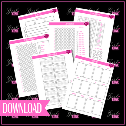 Health & Lifestyle Journal Page Set - Digital Download