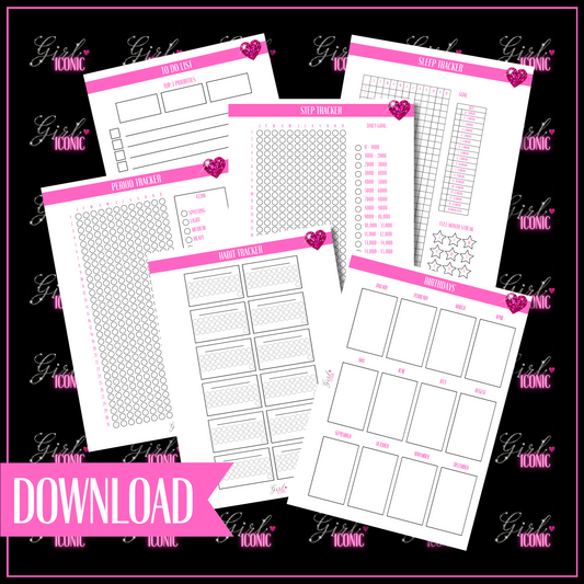 Health & Lifestyle Journal Page Set - Digital Download